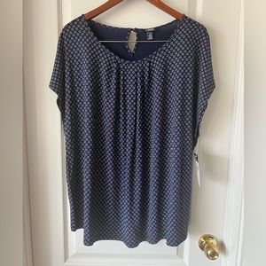 Plus size chaps blue women’s top